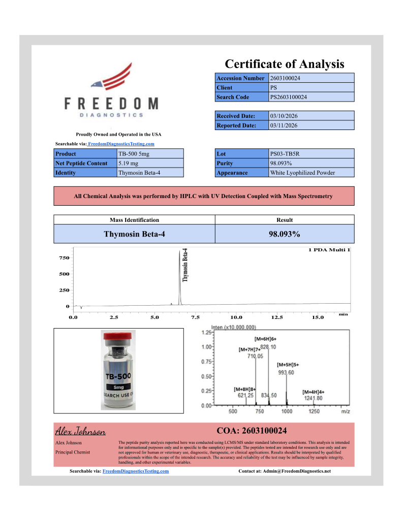 TB-500 5mg COA